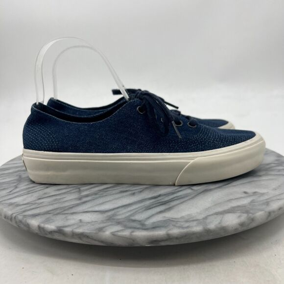 Vans Denim Sneakers Womens 8 Blue Skateboard Shoes Low Top Lace Up Skate Shoe - Picture 2 of 11